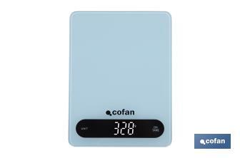 Balance de cuisine numérique disponible en 3 couleurs | Écran LED | 4 capteurs de haute précision - Cofan