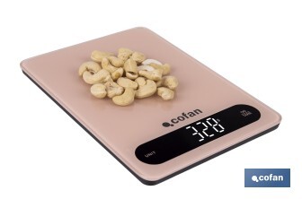Balance de cuisine numérique disponible en 3 couleurs | Écran LED | 4 capteurs de haute précision - Cofan