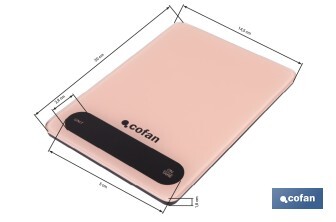 Balance de cuisine numérique disponible en 3 couleurs | Écran LED | 4 capteurs de haute précision - Cofan