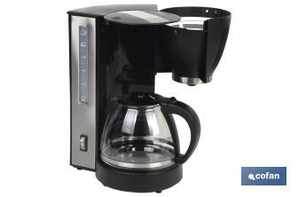 Electric drip coffee maker | Margot Model | Power: 870W | 10-Cup capacity | 1.25l Capacity | Svelte & Classy Design - Cofan