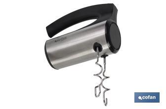 Hand mixer | Power: 350W | Maneli Model | Size: 16 x 18 x 8cm | ABS & brushed stainless steel | 2 whisks & 2 dough hooks - Cofan