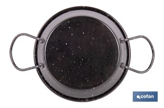Enamelled steel paella pan | Different sizes | Traditional paella pan | Paella pan with 2 handles | Different diameters - Cofan