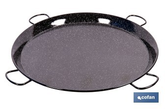Poêle à paella en acier émaillé | Format traditionnel | Poêle à Paella avec 4 poignées
 - Cofan