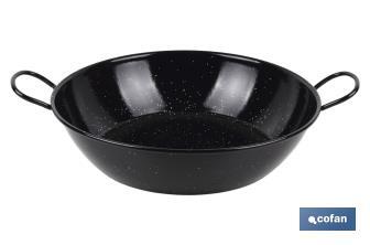 Enamelled deep frying pan, 2 Handles, Traditional Format