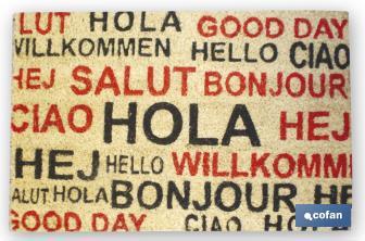 Indoor doormat | Coir and polyester | Size: 40 x 60 x 1.50cm - Cofan