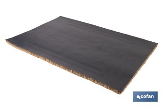  Paillasson pour intérieur avec conception Home | Fabriqué en coco floqué et polyester | Dimensions : 40 x 60 x 1,60 cm - Cofan
