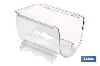 Casier à bouteilles pour réfrigérateur | Pour une bouteille de 2 litre | Étagère empilable transparente - Cofan