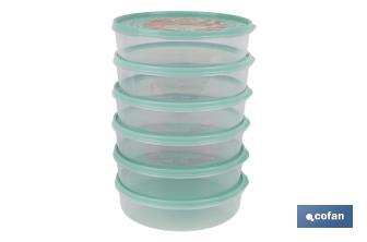 Round lunch box for potato omelette | Available in three colours | Size: 24.5 x 6.5cm - Cofan