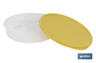 Boîte à Lunch pour Omelette Ronde | En Trois Couleurs | Dimensions : 24,5 x 6,5 cm - Cofan