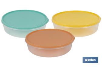 Portapranzo rotondo | Disponibile in tre colori | Dimensioni: 24,5 x 6,5 cm - Cofan