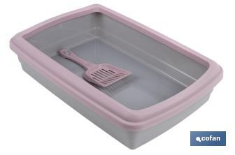 Cat litter tray | Two colours | Size: 47 x 31 x 11cm - Cofan