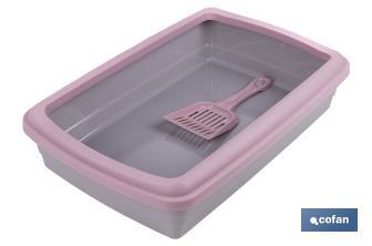 Cat litter tray | Two colours | Size: 47 x 31 x 11cm - Cofan