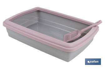 Cat litter tray | Two colours | Size: 47 x 31 x 11cm - Cofan