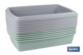 Lettiera per gatti | In due colori | Dimensioni: 47 x 31 x 11 cm - Cofan