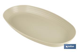 Multipurpose oval serving dish | Available in 2 colours | Size: 39 x 22 x 4.5cm - Cofan