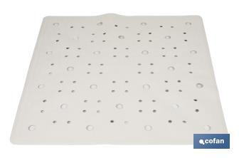 Square shower mat | Suitable for shower tray or bathtub | Non-slip mat | Available in various colours | Size: 53 x 53cm - Cofan