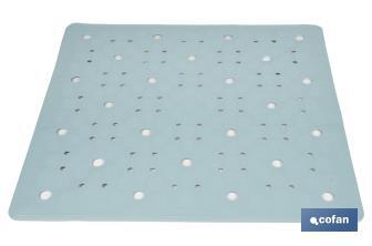 Tapis de bain carré | Idéal pour baignoire ou douche | Surface antidérapante | Différentes couleurs | Dimensions : 53 x 53 cm - Cofan