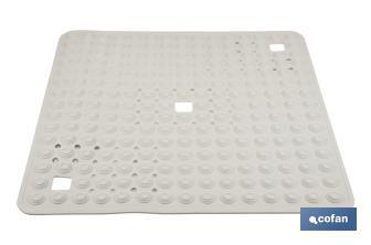 Square shower mat | Suitable for shower tray or bathtub | Non-slip mat | Available in various colours | Size: 60 x 60cm - Cofan