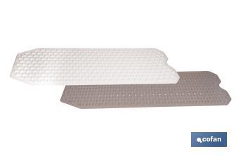 Rectangular bath mat | Suitable for shower tray or bathtub | Non-slip mat | Available in various colours | Size: 40 x 104cm - Cofan