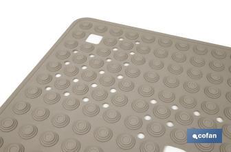 Square shower mat | Suitable for shower tray or bathtub | Non-slip mat | Available in various colours | Size: 60 x 60cm - Cofan