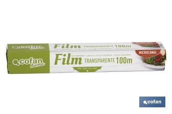 Film transparent à usage domestique | Étui avec scie à découper | Spécial pour utiliser en cuisine - Cofan