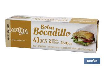 Sandwich bags | Size: 22 x 30 | Box of 40 Pieces - Cofan