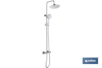Colonne de Douche Ronde | Robinet Thermostatique avec 5 Fonctions - Cofan
