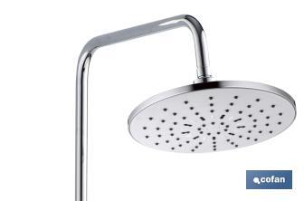 Round shower column | Thermostatic mixer tap with 5 spray modes - Cofan