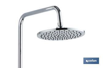 Shower column with mixer tap | 5 Pieces | Chrome-plated ABS - Cofan