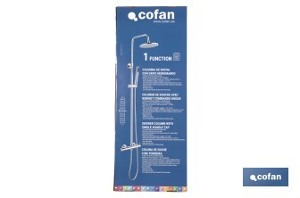 Colonne de Douche avec Robinetterie Mitigeur | 5 Pièces | Fabriqué en ABS Chromé - Cofan