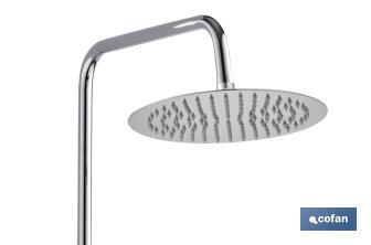 Chrome-plated shower column with mixer tap | With water-saving filter  - Cofan