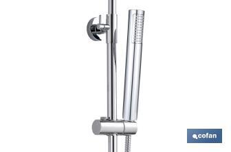 Chrome-plated shower column with mixer tap | With water-saving filter  - Cofan