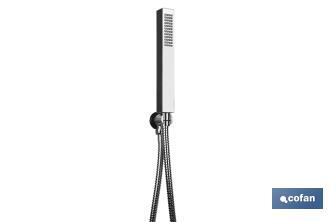 Panneau de douche avec 4 fonctions | Matériau : Acier inoxydable 304 | Poignée en laiton | Dimensions : 129 x 22,3 cm - Cofan