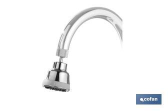 Aerador de torneira com 4 modos | Adequado para torneiras de cozinha | Métrica 22 | Medidas: 5,8 x 8 cm - Cofan