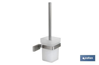 Toilet brush holder | Madeira Model | 304 stainless steel | Satin finish - Cofan