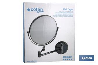 Round Cosmetic Mirror 3X, Lagoa Model - Cofan