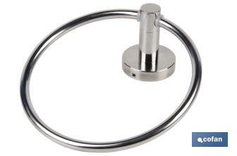 Toalheiro Circular de Aço Inox 304 Brilhante | Modelo Lagoa | Medida 17 x 14,2 x 6,5 cm - Cofan