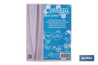 Waterproof shower curtain | Available in different colours and sizes | Curtain rings included - Cofan