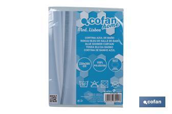 Waterproof shower curtain | Available in different colours and sizes | Curtain rings included - Cofan