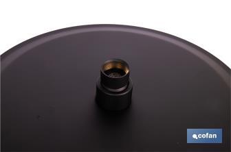 Cabezal de ducha redondo orientable | Diseño extrafino | Tecnología antical | Medidas: Ø24,5 cm | Disponible en acabado negro mate y en acero inoxidable - Cofan
