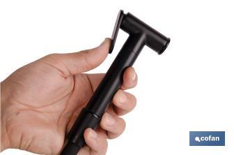 Ducha higiénica para inodoro | Grifo de bidé empotrado | Agua fría y caliente | Manguera incluida | Disponible en acabado negro y cromado - Cofan