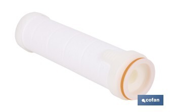 Pack de 4 filtros de repuesto para mango de ducha | Filtración multicapa | Suaviza el agua dura y elimina impurezas | Medidas: 9,5 x 2,6 cm - Cofan