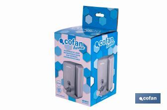 Dosificador de jabón en acero inoxidable 304 | Varias Medidas y Capacidades | Dispensador con ventana de visualización - Cofan