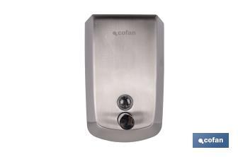 Dosificador de jabón en acero inoxidable 304 | Varias Medidas y Capacidades | Dispensador con ventana de visualización - Cofan