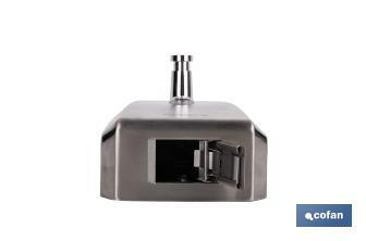 Dosificador de jabón en acero inoxidable 304 | Varias Medidas y Capacidades | Dispensador con ventana de visualización - Cofan