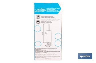 Escobillero de pared negro mate | Material: acero inoxidable | Diseño redondo | Medidas: 9,1 x 12,9 x 39 cm - Cofan