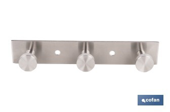 Perchero de pared | Material: acero inoxidable 304 | Acabado: satinado | Disponible con diferentes colgadores - Cofan