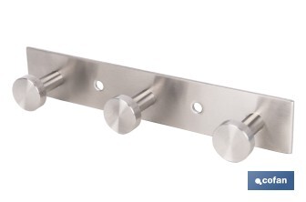 Perchero de pared | Material: acero inoxidable 304 | Acabado: satinado | Disponible con diferentes colgadores - Cofan