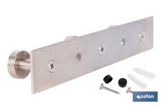 Perchero de pared | Material: acero inoxidable 304 | Acabado: satinado | Disponible con diferentes colgadores - Cofan