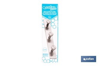 Perchero de pared | Material: acero inoxidable 304 | Acabado: satinado | Disponible con diferentes colgadores - Cofan